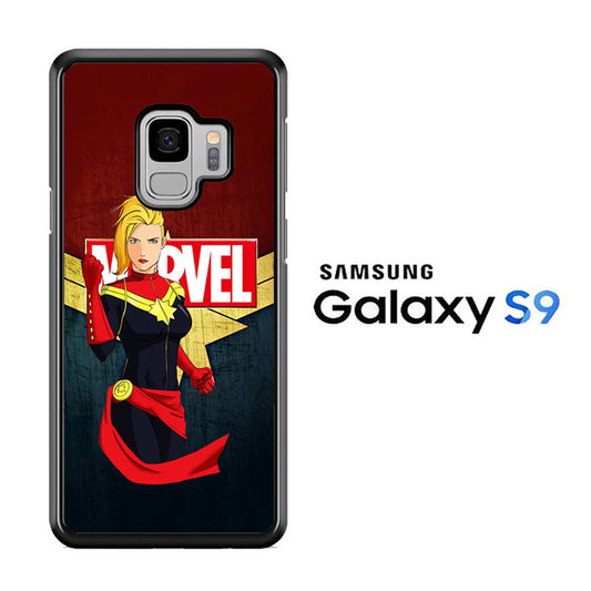 Captain Marvel Red Navy Samsung Galaxy S9 Case