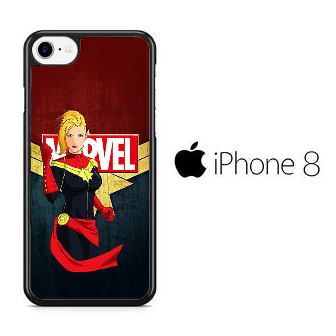 Captain Marvel Red Navy iPhone 8 Case