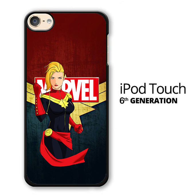 Captain Marvel Red Navy iPod Touch 6 Case