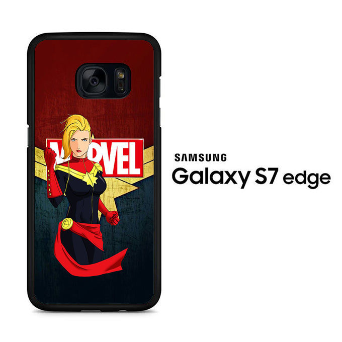 Captain Marvel Red Navy Samsung Galaxy S7 Edge Case