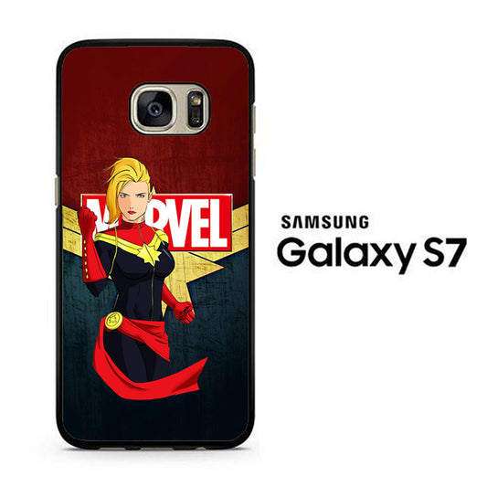 Captain Marvel Red Navy Samsung Galaxy S7 Case