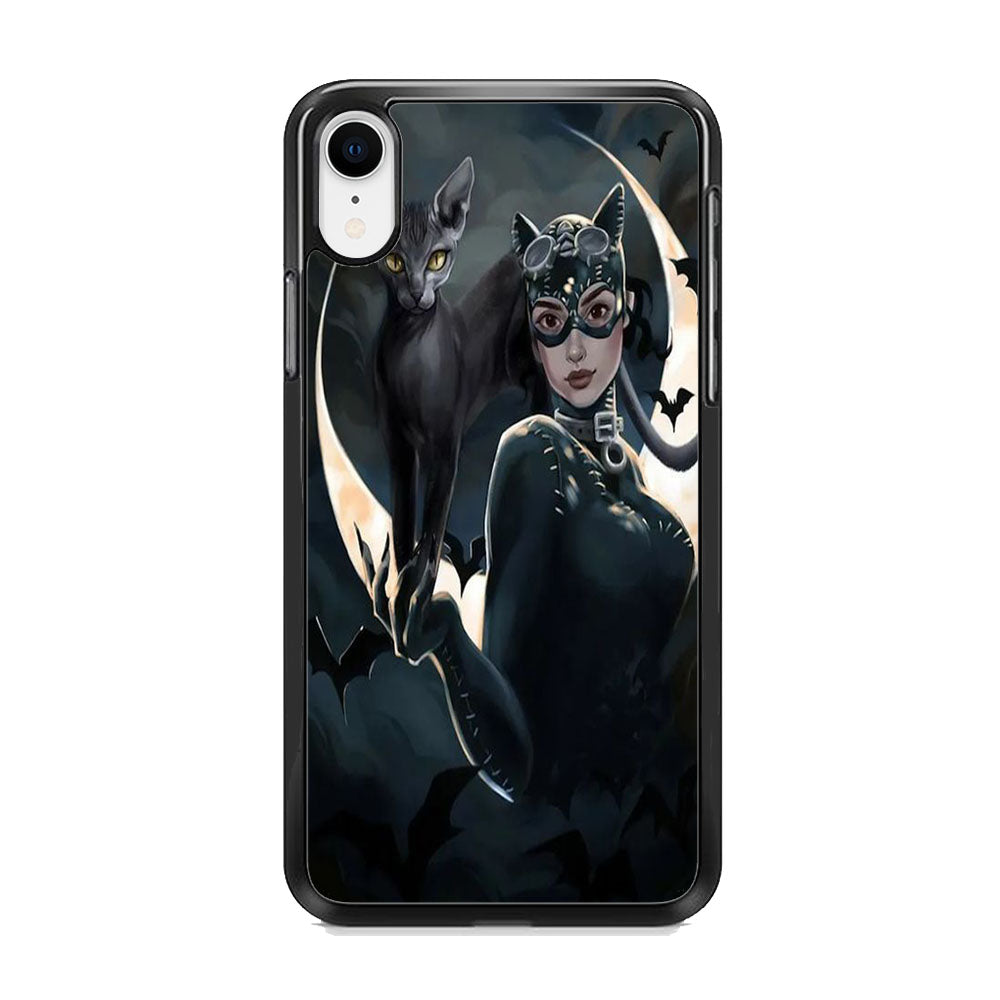 Cat Woman Dark Bat Cat iPhone XR Case