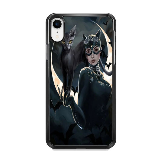 Cat Woman Dark Bat Cat iPhone XR Case