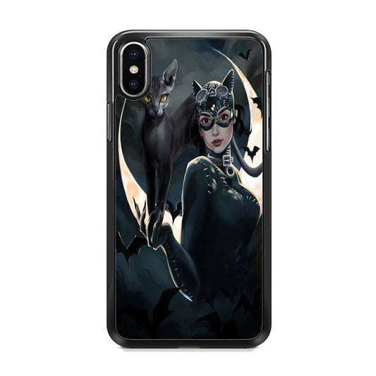 Cat Woman Dark Bat Cat iPhone Xs Case