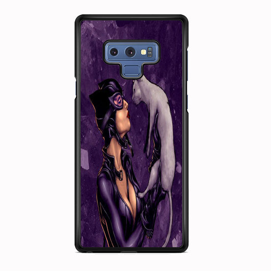 Cat Woman Kiss Her Cat Samsung Galaxy Note 9 Case