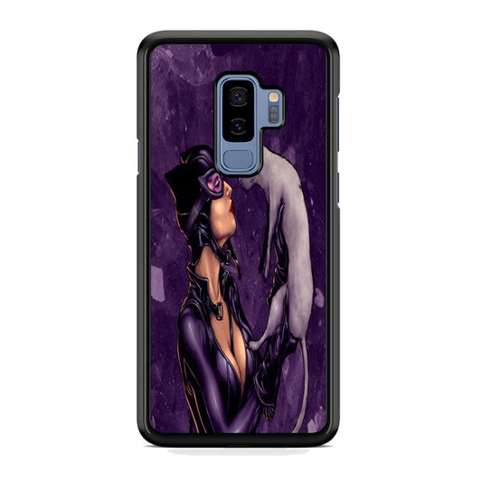 Cat Woman Kiss Her Cat Samsung Galaxy S9 Plus Case