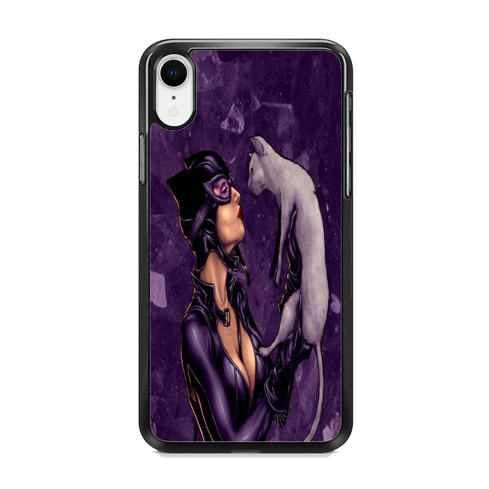 Cat Woman Kiss Her Cat iPhone XR Case