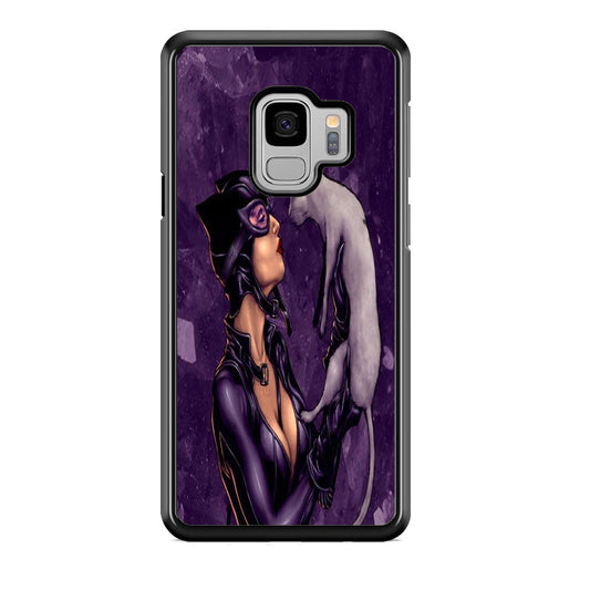 Cat Woman Kiss Her Cat Samsung Galaxy S9 Case