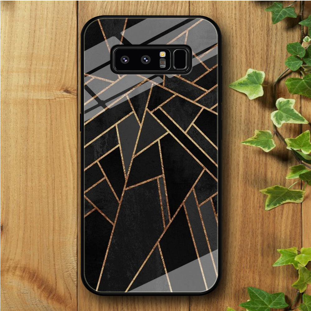 Ceramics Black Gold Samsung Galaxy Note 8 Tempered Glass Case