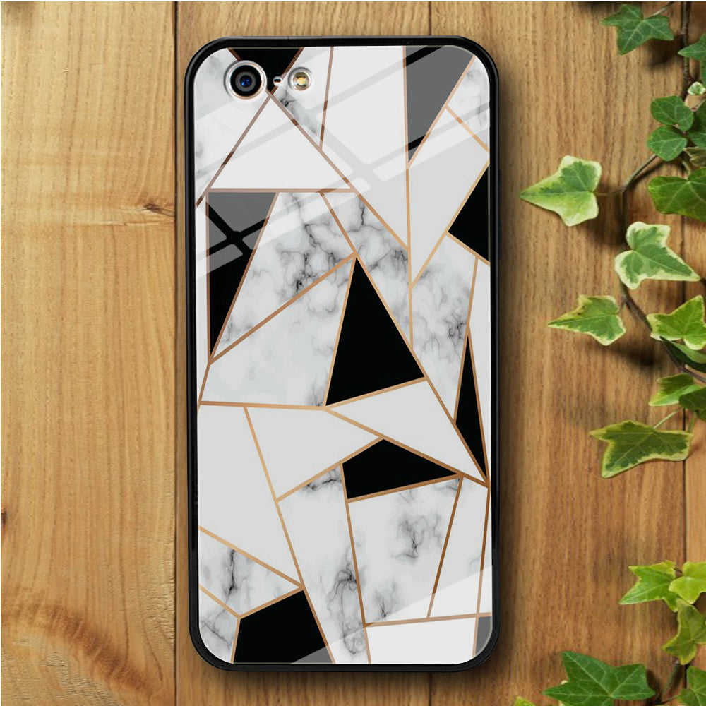 Ceramics Black White Gold iPhone 5 | 5s Tempered Glass Case