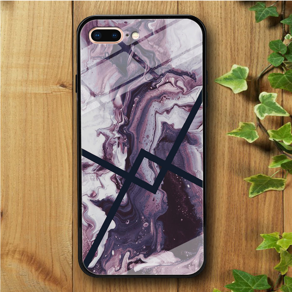 Ceramics Navy Strip iPhone 7 Plus Tempered Glass Case