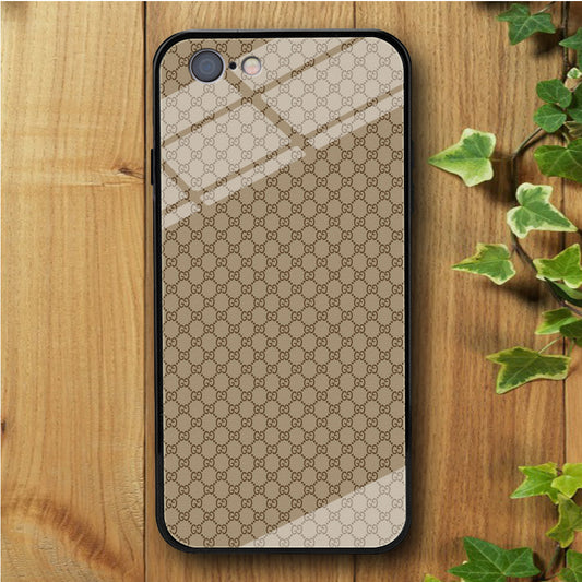 Chain Cream Chocolate iPhone 6 | 6s Tempered Glass Case