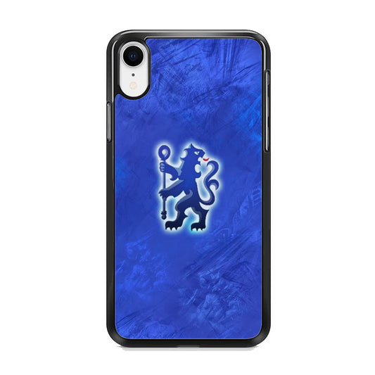 Chelsea FC Blue Glowing Logo iPhone XR Case