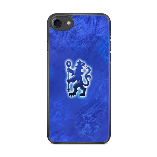 Chelsea FC Blue Glowing Logo iPhone 8 Case