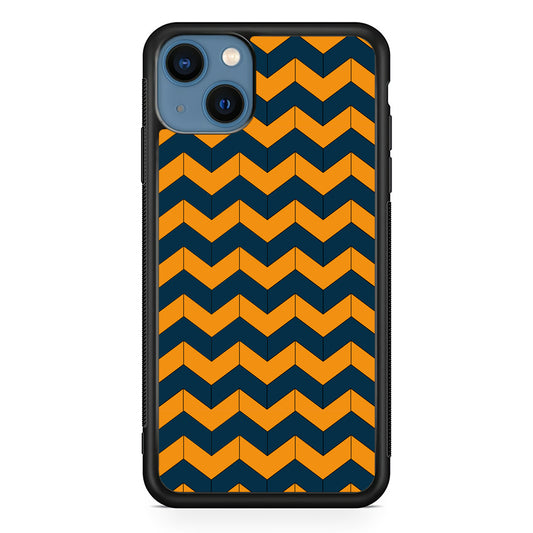 Chevron Arrow Blue Navy Orange iPhone 13 Case