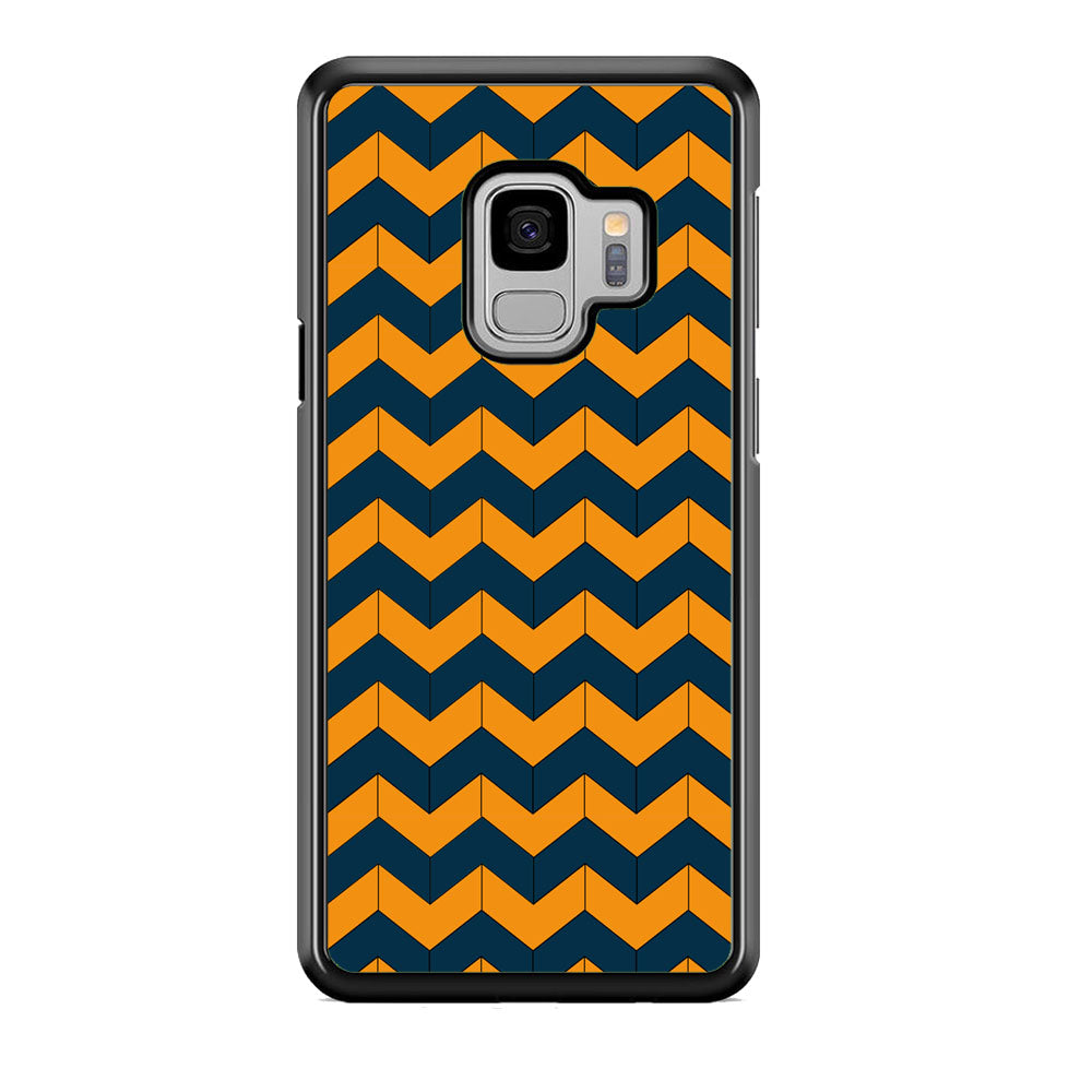 Chevron Arrow Blue Navy Orange Samsung Galaxy S9 Case