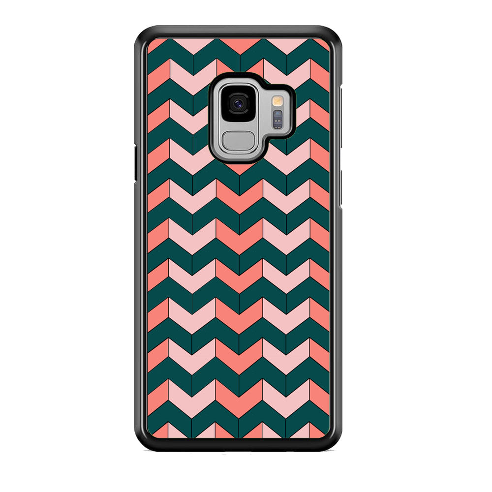 Chevron Arrow Soft And Green Colours Samsung Galaxy S9 Case