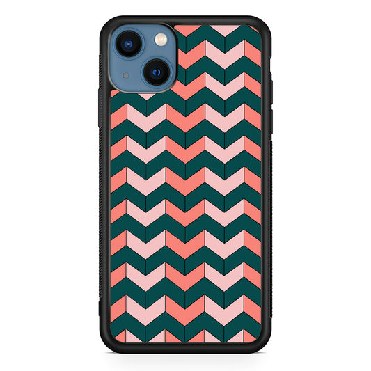 Chevron Arrow Soft And Green Colours iPhone 13 Case