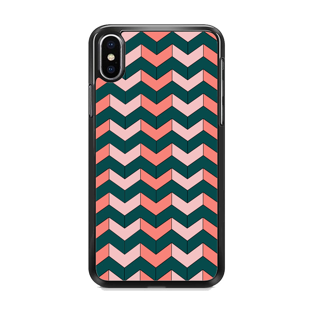 Chevron Arrow Soft And Green Colours iPhone Xs Case