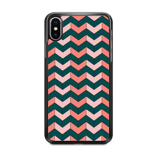 Chevron Arrow Soft And Green Colours iPhone Xs Case