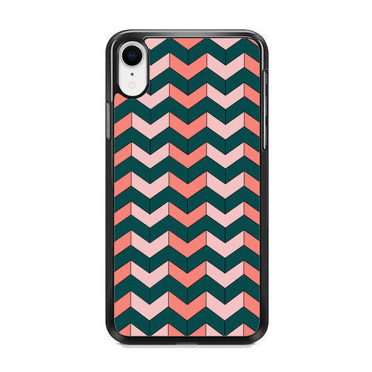 Chevron Arrow Soft And Green Colours iPhone XR Case