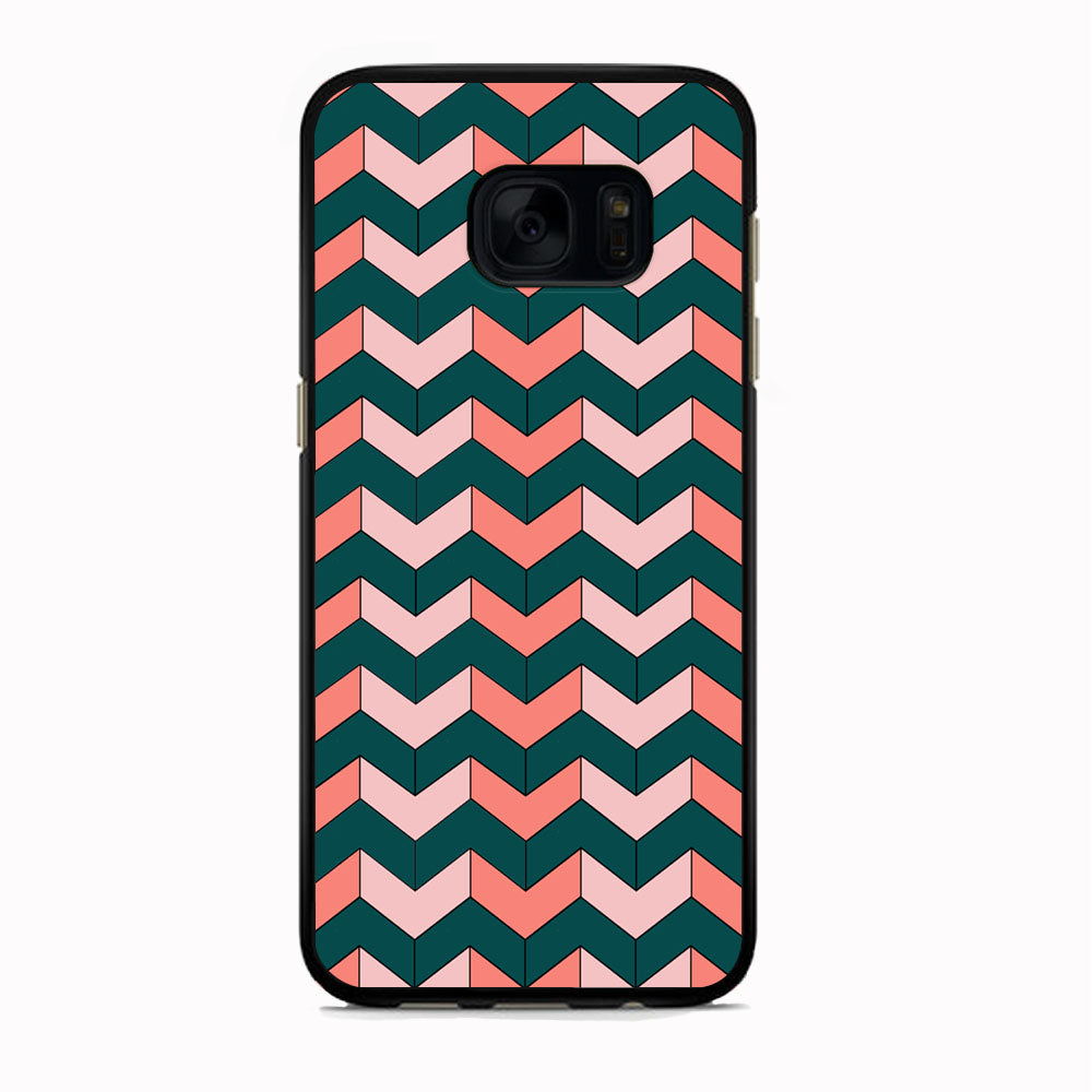 Chevron Arrow Soft And Green Colours Samsung Galaxy S7 Edge Case