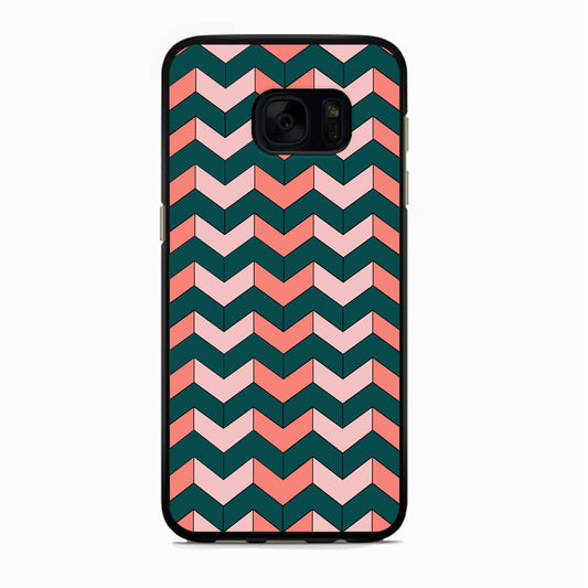Chevron Arrow Soft And Green Colours Samsung Galaxy S7 Edge Case
