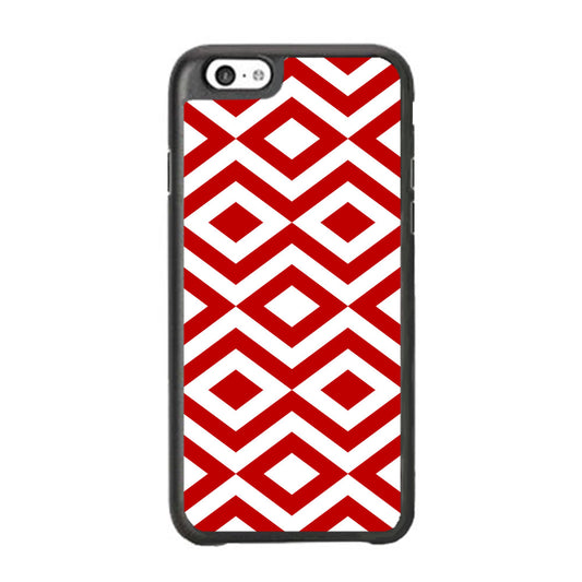 Chevron Diamond Square Maroon White iPhone 6 | 6s Case