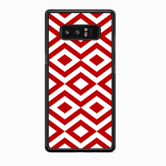 Chevron Diamond Square Maroon White Samsung Galaxy Note 8 Case