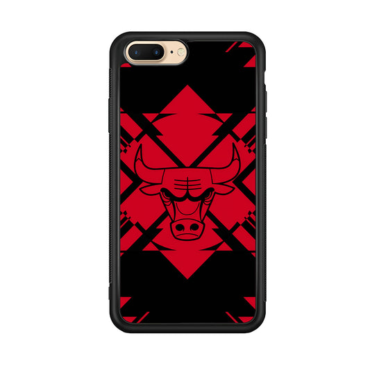 Chicago Bulls Aesthetic Shapes iPhone 7 Plus Case