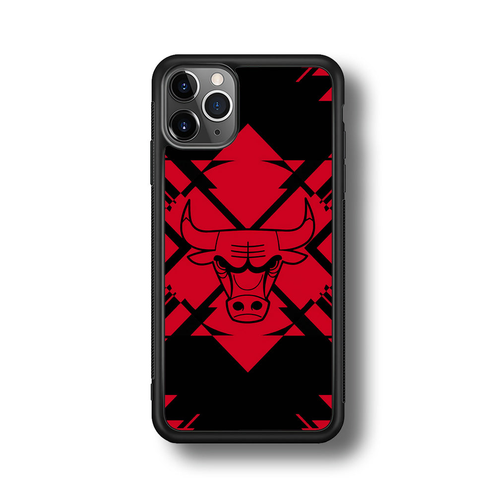 Chicago Bulls Aesthetic Shapes iPhone 11 Pro Max Case