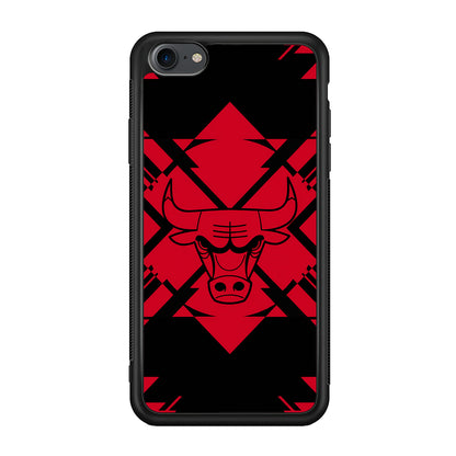 Chicago Bulls Aesthetic Shapes iPhone 8 Case