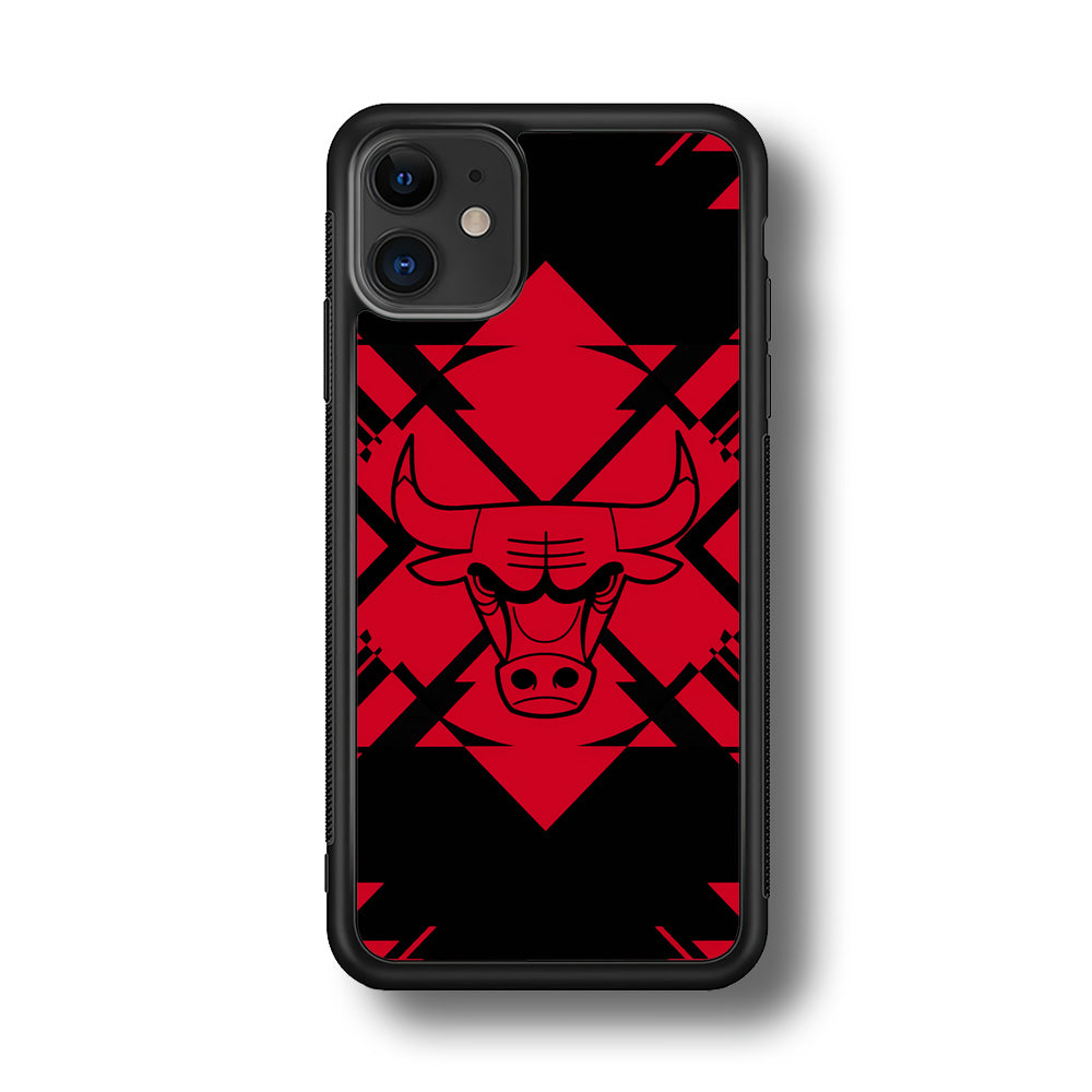Chicago Bulls Aesthetic Shapes iPhone 11 Case