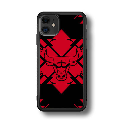 Chicago Bulls Aesthetic Shapes iPhone 11 Case