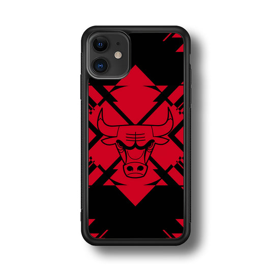 Chicago Bulls Aesthetic Shapes iPhone 11 Case