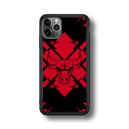 Chicago Bulls Aesthetic Shapes iPhone 11 Pro Case