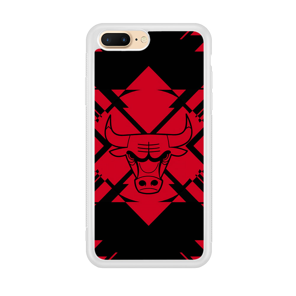 Chicago Bulls Aesthetic Shapes iPhone 8 Plus Case