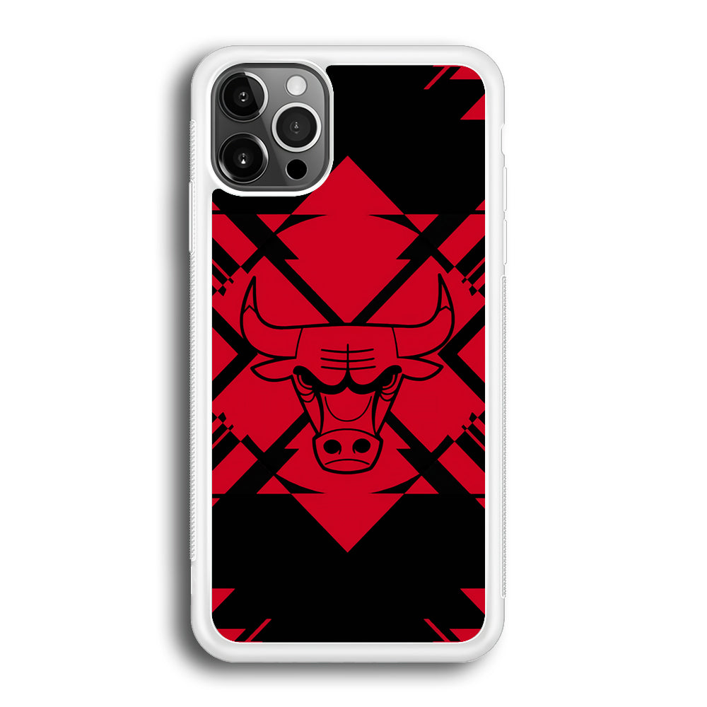 Chicago Bulls Aesthetic Shapes iPhone 12 Pro Case