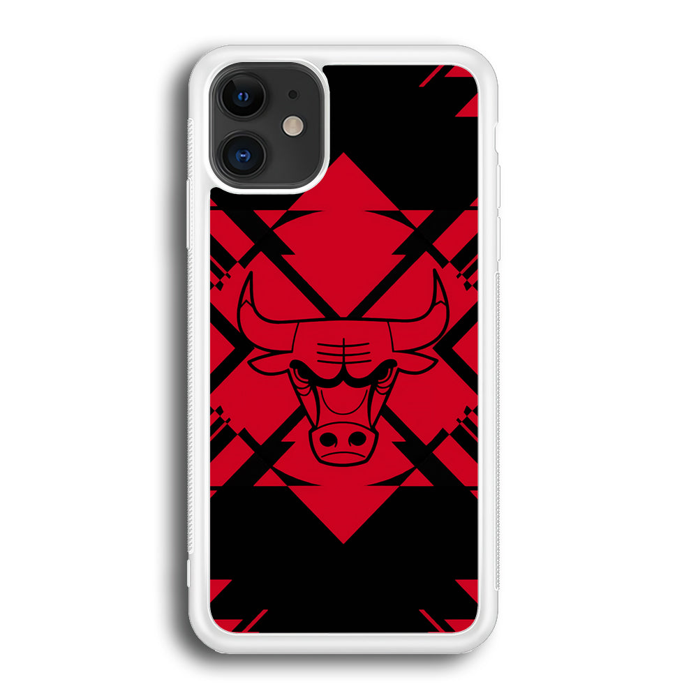 Chicago Bulls Aesthetic Shapes iPhone 12 Case