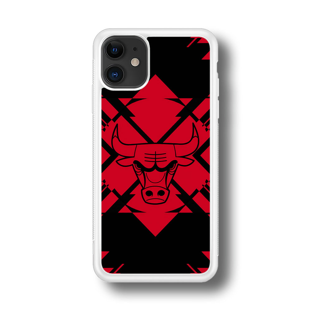 Chicago Bulls Aesthetic Shapes iPhone 11 Case