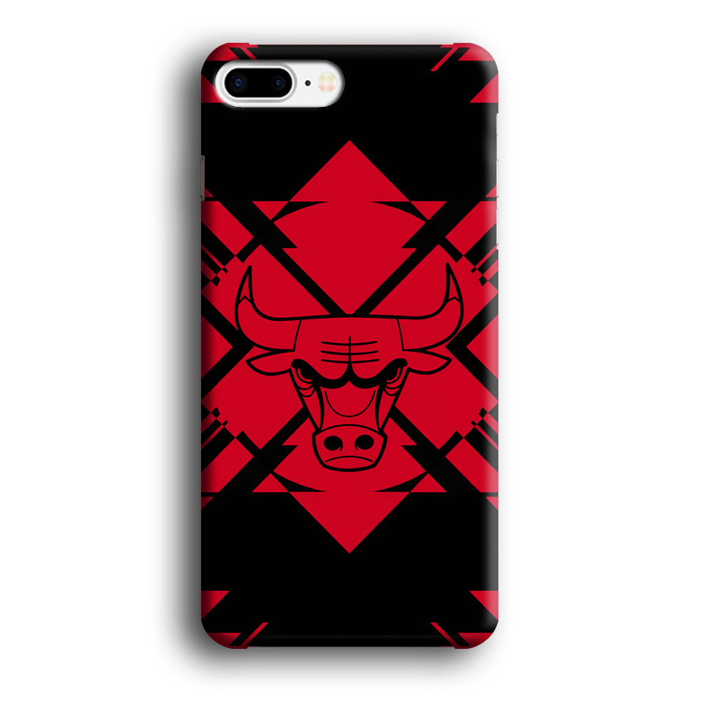 Chicago Bulls Aesthetic Shapes iPhone 7 Plus Case