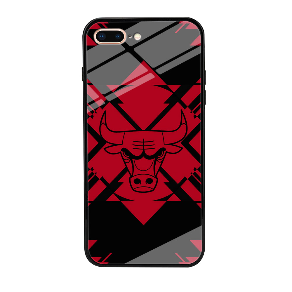 Chicago Bulls Aesthetic Shapes iPhone 8 Plus Case