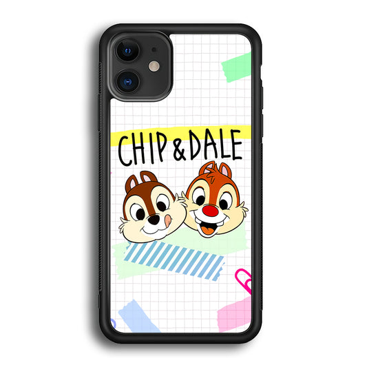 Chip And Dale Paper Clip Aesthetic iPhone 12 Case