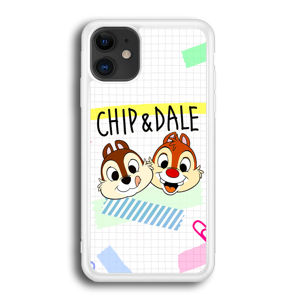 Chip And Dale Paper Clip Aesthetic iPhone 12 Case