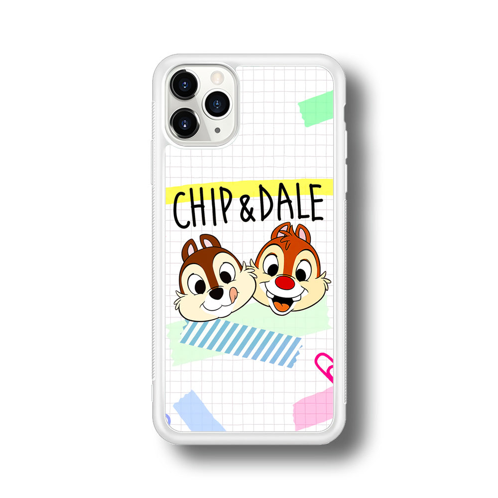 Chip And Dale Paper Clip Aesthetic iPhone 11 Pro Max Case