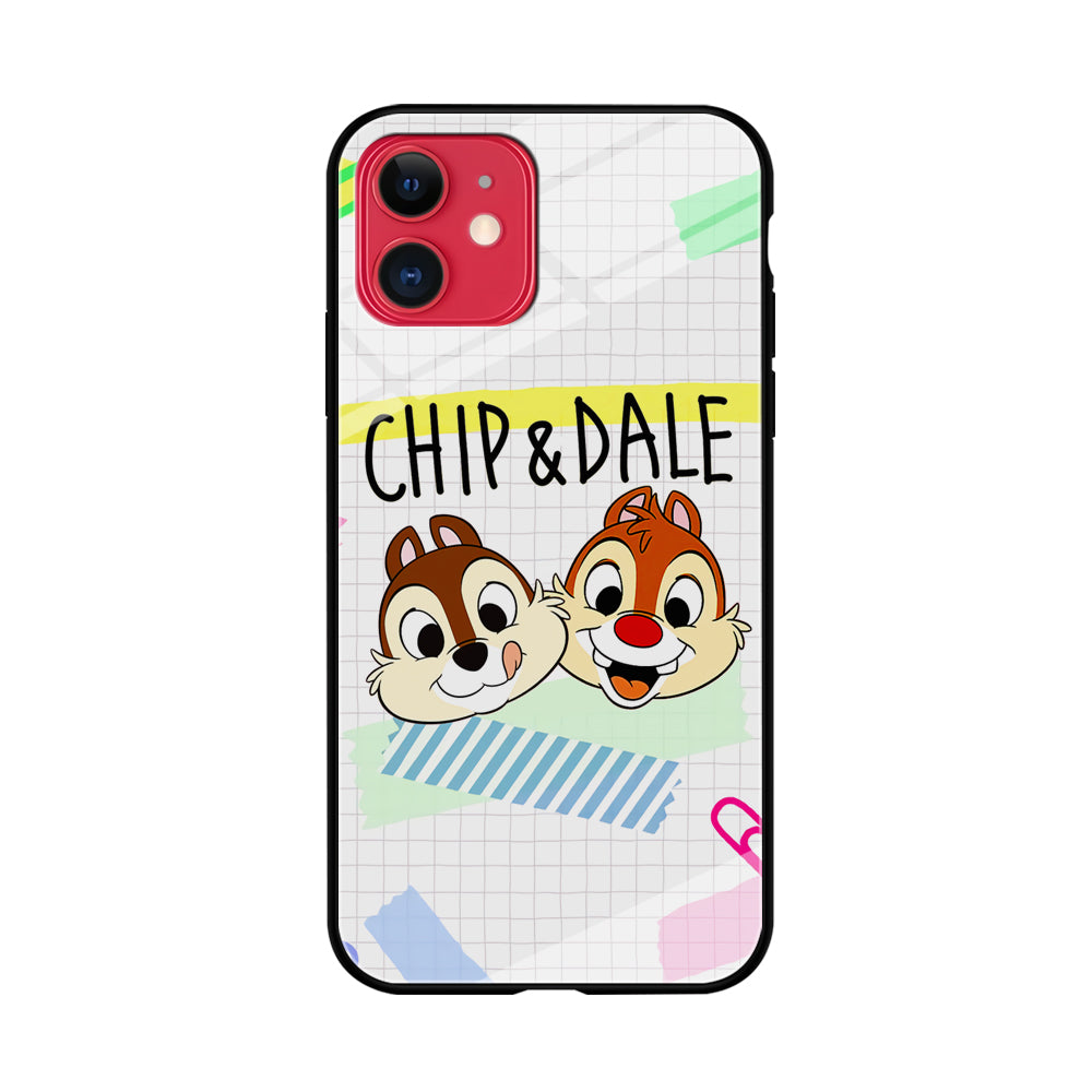 Chip And Dale Paper Clip Aesthetic iPhone 11 Case
