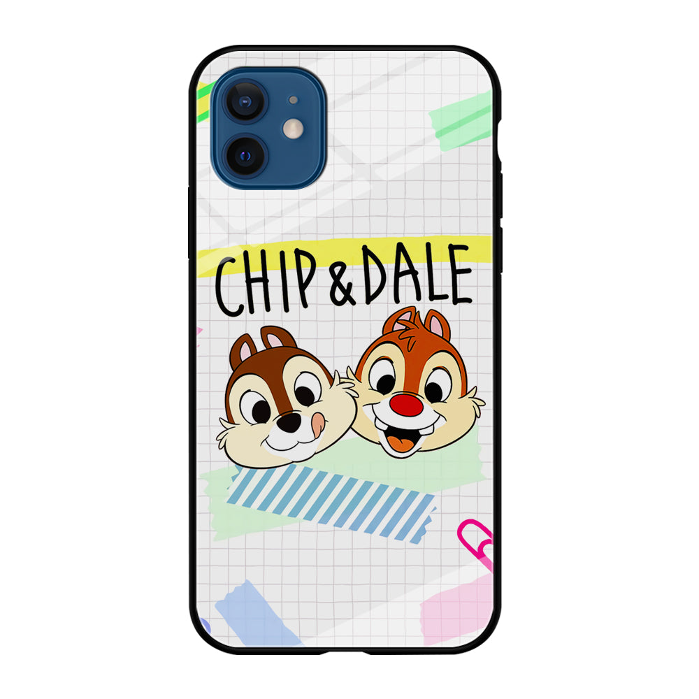 Chip And Dale Paper Clip Aesthetic iPhone 12 Case