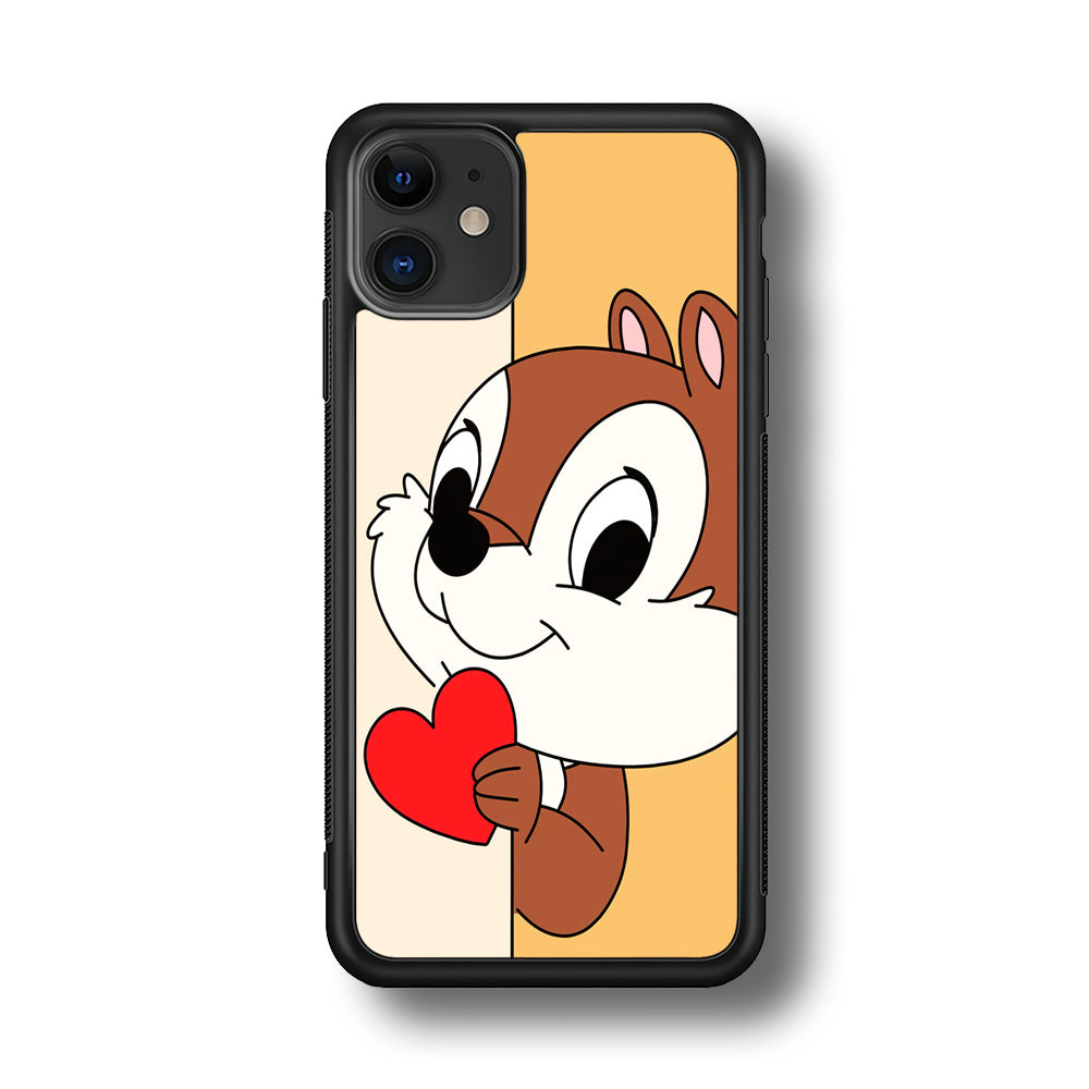 Chip Character Give Love Chip And Dale iPhone 11 Case