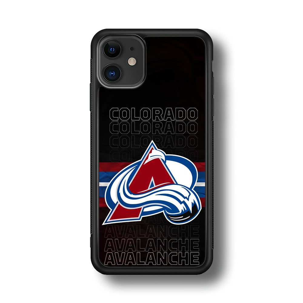 Colorado Avalanche Word Of Team iPhone 11 Case