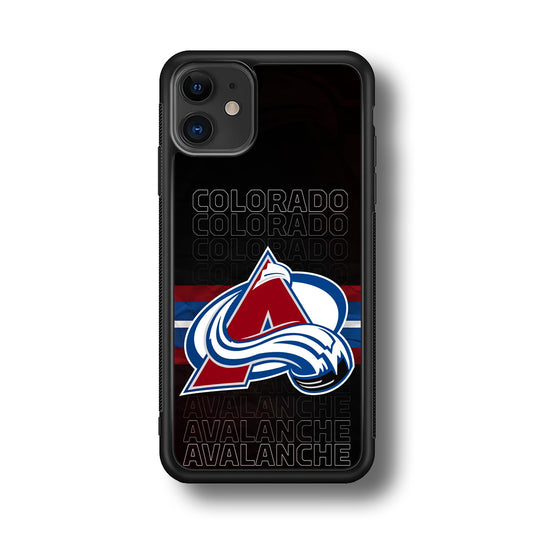 Colorado Avalanche Word Of Team iPhone 11 Case